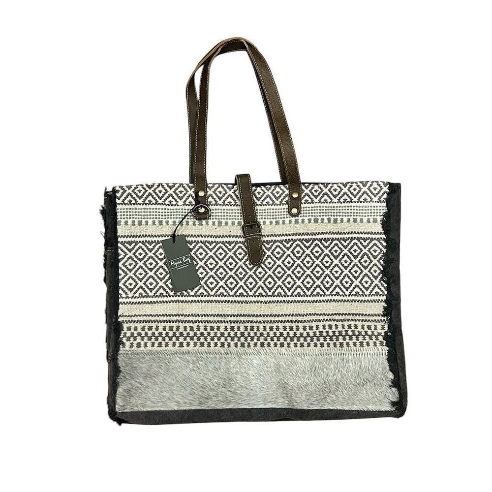 Myra Bag Women's Multicolor Rhombus Patterned Weekender‎ Tote Bag